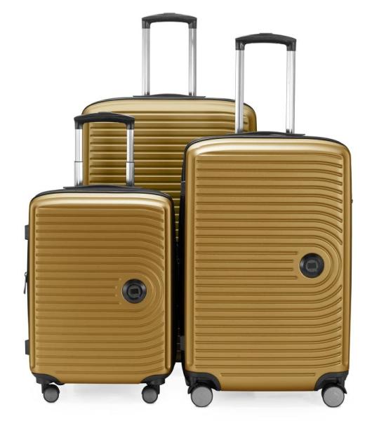HAUPTSTADTKOFFER Midden grote harde koffer, TSA, 4 wielen, check-in bagage met 8 cm volumevergroting, 77 cm, 130 liter, grafiet, herfst goud, koffer