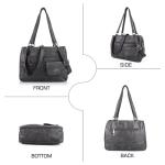 Leren dameshandtas, schoudertas, handtassen, waterdichte draagtas, multifunctionele hengseltas, schoudertas, groot, voor werk, school, shopper, reizen, Beau Noir, Modieus