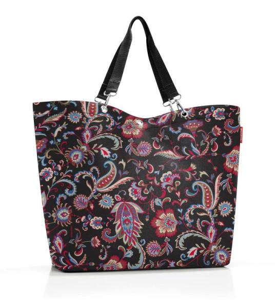 Shopper XL paisley black – ruime boodschappentas en elegante handtas in één, van waterafstotend materiaal, Paisley Black, X-Large, Shopper