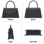 Clutch dames kunstlakleer avondtas voor bruiloft kleine handtas met schouderketting, 338-2 zwart