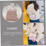COLLBATH Met schattige kleine schouder meisjes munt elegante dames kinderen strikje meisje voor strik kind kunstmatige schattige parel lieflijke mode portemonnee handtas tas