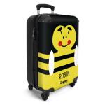 NoBoringSuitcases.com Kinderkoffer, handbagage, harde koffer met TSA-slot, jongens en meisjes, trolley, reiskoffer, draagtas, rolkoffer, klein of middelgroot, 23 Bij, zwart-geel, g