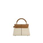 Dames Elise Top Handvat Tas, Bruin Canvas, Small