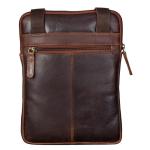 LEABAGS Leren schoudertas voor dames en heren, messenger bag met schouderriem, schoudertas, werktas, draagtas, handtas, echt lederen tas, kow saddle horse, Koe Saddle Paard, Boheem