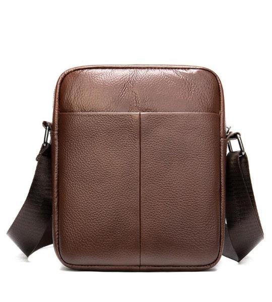 CHDWEY Umhängetaschen für Herren Mode Männer Umhängetasche for Männer Echtes Leder Handtasche Kleine Männliche Messenger Messenger Kleine Telefon Crossbody Taschen(Red Palm)
