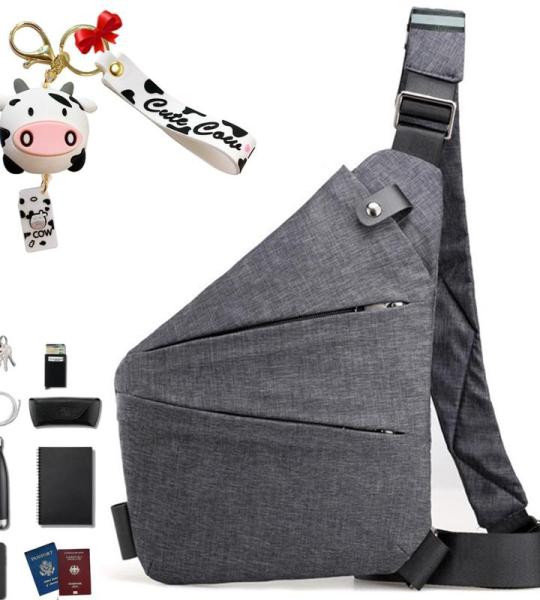 Gipfelfreund Anti-diefstal tas, Gipfelfreund Anti-diefstal schoudertas, borsttas, voor dames en heren