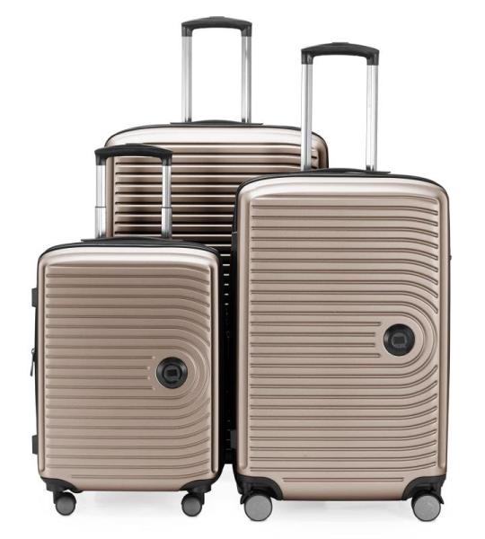 HAUPTSTADTKOFFER Midden grote harde koffer, TSA, 4 wielen, check-in bagage met 8 cm volumevergroting, 77 cm, 130 liter, grafiet, champagne, koffer