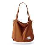 dikkere corduroy draagtas, extra grote capaciteit, handtassen, schoudertassen met rits, corduroy draagtas voor dames, meisjes, boodschappentas voor werk, school, college, dagelijks