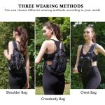 Kleine Sling Bag, Lichtgewicht Crossbody Rugzak voor Mannen Vrouwen Schoudertas voor Sport en Outdoor, Mix-dark Flowers