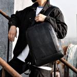 CHDWEY Umhängetaschen für Herren Männer Große PU-Leder Reise Rucksack Laptop Taschen Design Männer Umhängetasche Hohe Qualität Männer Rucksack Handtasche