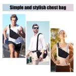 Borsttas, anti-diefstal slingbag, crossbody schoudertas voor heren en dames, klein, voor outdoor, reizen, wandelen, joggen, Zwart-2.0, Medium