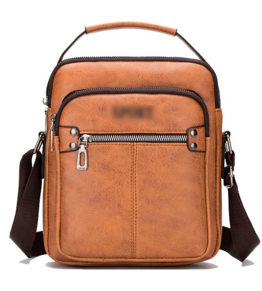 CHDWEY Umhängetaschen für Herren Männliche Handtasche Messenger Bag Luxus Geschäftsmann Handtasche Umhängetasche Pu. Kleine Crossbody-Tasche aus Leder Männer stilvolle Freize