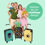 NoBoringSuitcases.com Kinderkoffer, handbagage, harde koffer met TSA-slot, jongens en meisjes, trolley, reiskoffer, draagtas, rolkoffer, klein of middelgroot, 41 Boo Monsters, kind