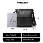 Vintage schoudertas leer heren tas om te hangen dames schoudertas echt leer polstas crossbody bag werktas messenger bags cadeau voor mannen, bruin, L