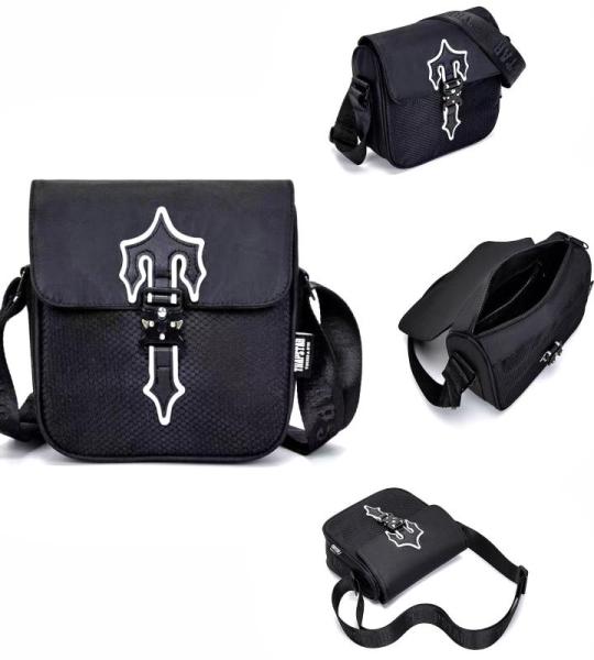 Weekcos Trapstar Tas Trapstar London Oxford heren schoudertas met grote capaciteit voor geschenken, sport en reizen, uniseks, zwart