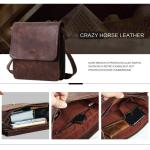 Leathario Leren schoudertas voor heren, messgerbag, leren tas voor business, retro