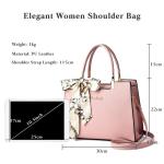 Ruime Mode Womens Totes Handtas Satchel Schoudertas Lichtgewicht Top Handvat Tas PU Lederen Crossbody Tas, roze