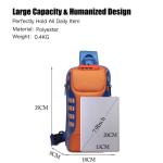 FANDARE Diefstalbeveiliging, borsttas, slingrugzak, casual dagrugzak met USB, voor heren en dames, schoudertas, voor outdoor, sport, wandelen, fietsen, reizen, waterdicht polyester