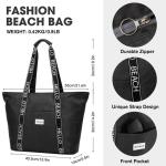 G4Free Stranddraagtas, waterdicht, zanddicht, schoudertas, strandtas, grote sporttas, boodschappentas voor dames