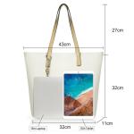 Handtas dames shopper grote damestas voor kantoor school winkelen, beige, X-Large, tote
