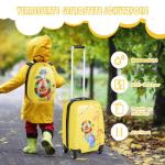 DREAMADE 2-delige kinderkoffer & rugzak, kinderkofferset, kindertrolley, handbagage, reisbagage, harde koffer voor kinderen, leeuw, kinderkoffer set