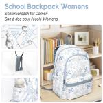 BITUOR Schoolrugzak voor dames, rugzak voor dames, 15 inch laptoprugzak, schoolrugzak, meisjes, tieners, met laptopvak, waterdichte schooltas, dagrugzak, elegant, voor school, univ