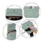 Schoudertas voor dames, schoudertas met ritssluiting, crossbody tas, leren handtas, klein, dagrugzak, munt, Crossbody