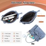 BAIGIO 2-delige handtassen voor dames, schoudertas, grote shoppertas, PU-leer, schoudertas, draagtas, hengseltas, cadeau, tote bag set met portemonnee, ritssluiting, voor kantoor, 