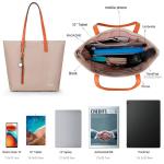 dames handtas meerkleurig gestreept schoudertas Shopper (abrikoos)