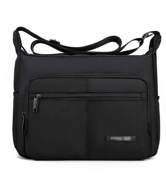 CHDWEY Umhängetaschen für Herren Männer Umhängetasche Casual Crossbody Tasche Outdoor Sport Man Messenger Bag Hohe Qualität Nylon Business Männliche Handtaschen(Black)