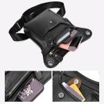 Waterdichte motortas lederen heren multifunctioneel ontwerp kleine koerierstas reizen riem heuptas drop been bag zakje (bruin)