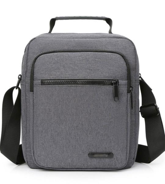 CHDWEY Umhängetaschen für Herren Casual Business Umhängetasche Männer Crossbody Taschen Hohe Qualität Männer Mode Multifunktions Messenger Bag Nylon Männer Handtasche(Grijs,