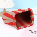 Onderarmtas, clutch, portemonnees, geweven gehaakte handtassen, knoedels, handgemaakt, colorblock clip tas voor dames, zomer, reizen, strand, tas, Rood & Goud Gestreept