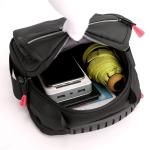 CHDWEY Umhängetaschen für Herren Vintage Mann Crossbody Tasche Kleine Männer Umhängetasche Tragbare Nylon Männliche Geldbörse Casual Mobiltelefon Jungen Messenger Bag(Black)