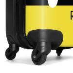NoBoringSuitcases.com Kinderkoffer, handbagage, harde koffer met TSA-slot, jongens en meisjes, trolley, reiskoffer, draagtas, rolkoffer, klein of middelgroot, 23 Bij, zwart-geel, g