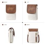 Mobiele telefoon om te hangen, leer, mobiele telefoon-schoudertas voor dames, mobiele telefoon met portemonnee om om te hangen, handtas dames schoudertas voor designer, A-06-beige 