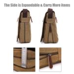 Outreo Heren-schoudertas, retro, schoudertas, vintage, aktetas, van canvas, boodschappentas, voor school, laptop, vrije tijd, beurs, handtas