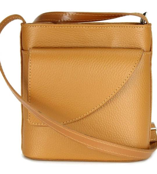 Belli Italiaanse leren tas dames schoudertas handtas schoudertas made in Italy met extra klapvak - 18,5 x 18,5 x 7 cm (b x h x d)