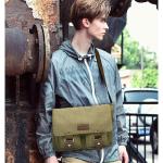 FANDARE Canvas Messenger Bag Schoudertas 7,9 inch iPad Tas Schoudertas Unisex Canvas Tas Werktas voor Mannen en Vrouwen, Heren/Dames Reizen Schoudertas