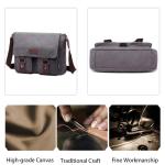 FANDARE Canvas Messenger Bag Schoudertas 7,9 inch iPad Tas Schoudertas Unisex Canvas Tas Werktas voor Mannen en Vrouwen, Heren/Dames Reizen Schoudertas