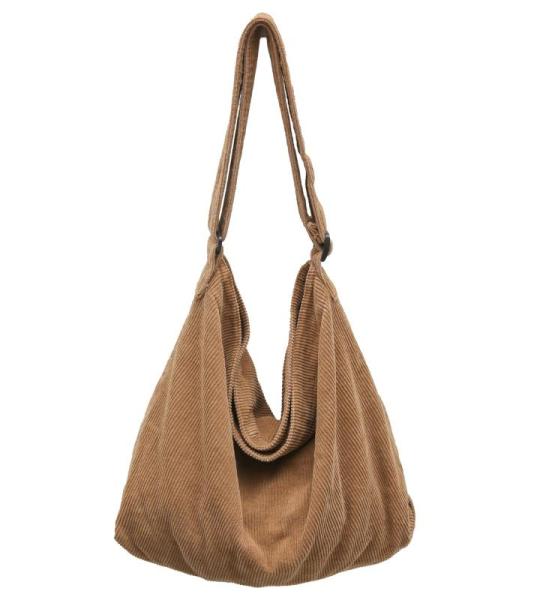 Schoudertas voor dames, grote shopper, tote bag, schoudertas, casual crossbody tas met verstelbare schouderriem, voor school, kantoor, werk, reizen, uitstapjes, winkelen, bruin