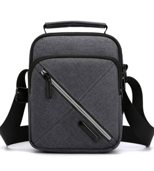 CHDWEY Umhängetaschen für Herren Männer Umhängetasche Crossbody Bag Hohe Qualität Mann Messenger Bag Jungen Nylon Mobiltelefon Männliche Business Handtaschen(Grijs)