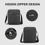 BAIGIO Heren schoudertas Cross Body Casual Messenger Bag Canvas Satchel voor Portemonnee Mobiele Telefoon Sleutel, A - zwart, Casual