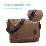 FANDARE Retro schoudertas canvas laptoprugzak voor 14 inch laptop koerierstas heren dames crossbody messenger bag reizen school universiteit werk multifunctionele schooltas