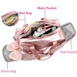 CHDWEY Umhängetaschen für Herren Glänzende Yoga-Matt-Tasche Fitness-Gymnastasche Trockene nasse Handtaschen for Frauen Schuhe Reise-Training Rosa Yoga-Matt-Tasche(Silver)