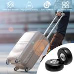 Ruicaifu 4 stuks kofferwielen, reservewielen, 50 mm rubber, stille bagagekoffer, reservewielen voor koffer, trolley, skate (met metalen reserveonderdelen)