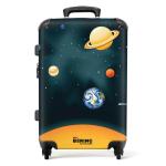 NoBoringSuitcases.com Kinderkoffer, handbagage, harde koffer met TSA-slot, jongens en meisjes, trolley, reiskoffer, draagtas, rolkoffer, klein of middelgroot, 23 planeten, kinderba