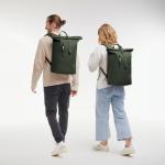 Rugzak Rolltop 2.0 Lite van Ocean Impact plastic, waterdichte laptoprugzak met uitneembare 15 inch laptoptas, 26 liter vulvolume, rolrugzak, Algae, Eén Maat