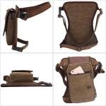 KAUKKO Canvas Tactical Vintage Borsttas Tactical Schoudertas