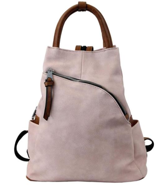 Damesrugzak, dagrugzak, tas, schoudertas, schoolrugzak, schoudertas voor vrouwen en meisjes, roze, Eén maat